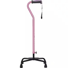 Walking Cane Adjustable Large Quad Base Cushion Handle Women Non-slip