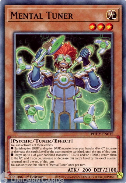 PHHY-EN012 Mental Tuner :: Common 1st Edition Mint YuGiOh Card