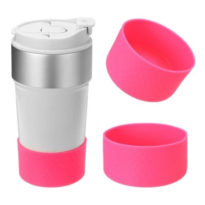 2 pièces chaussette pour bouteille silicone 3" 12-24oz rose - Photo 1/4