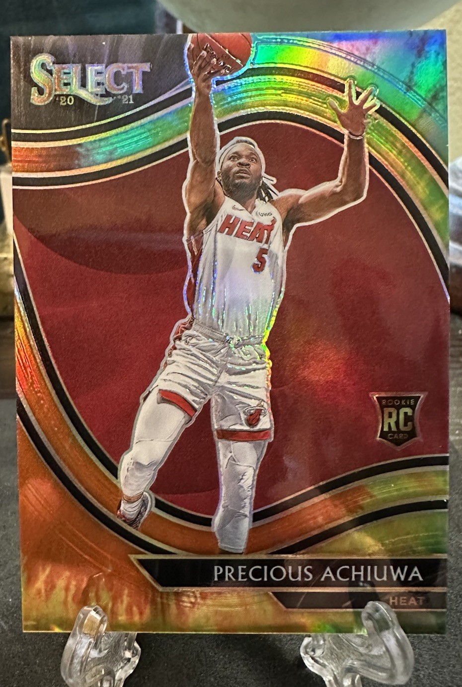 2020-21 Panini Select Courtside /25 Tie-Dye Prizm Precious Achiuwa RC #281 Kings