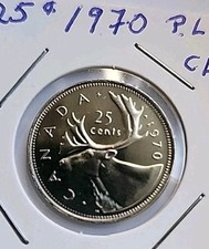 1970 CANADA 25 CENTS  QUARTER « PROOF-LIKE»