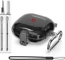 for Beats Fit Pro with Safety Lock Case Cover Clear Black