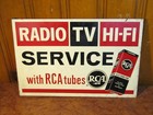 Vintage Service With RCA Tubes for Radio TV Hi-Fi Flange Sign — photo 4