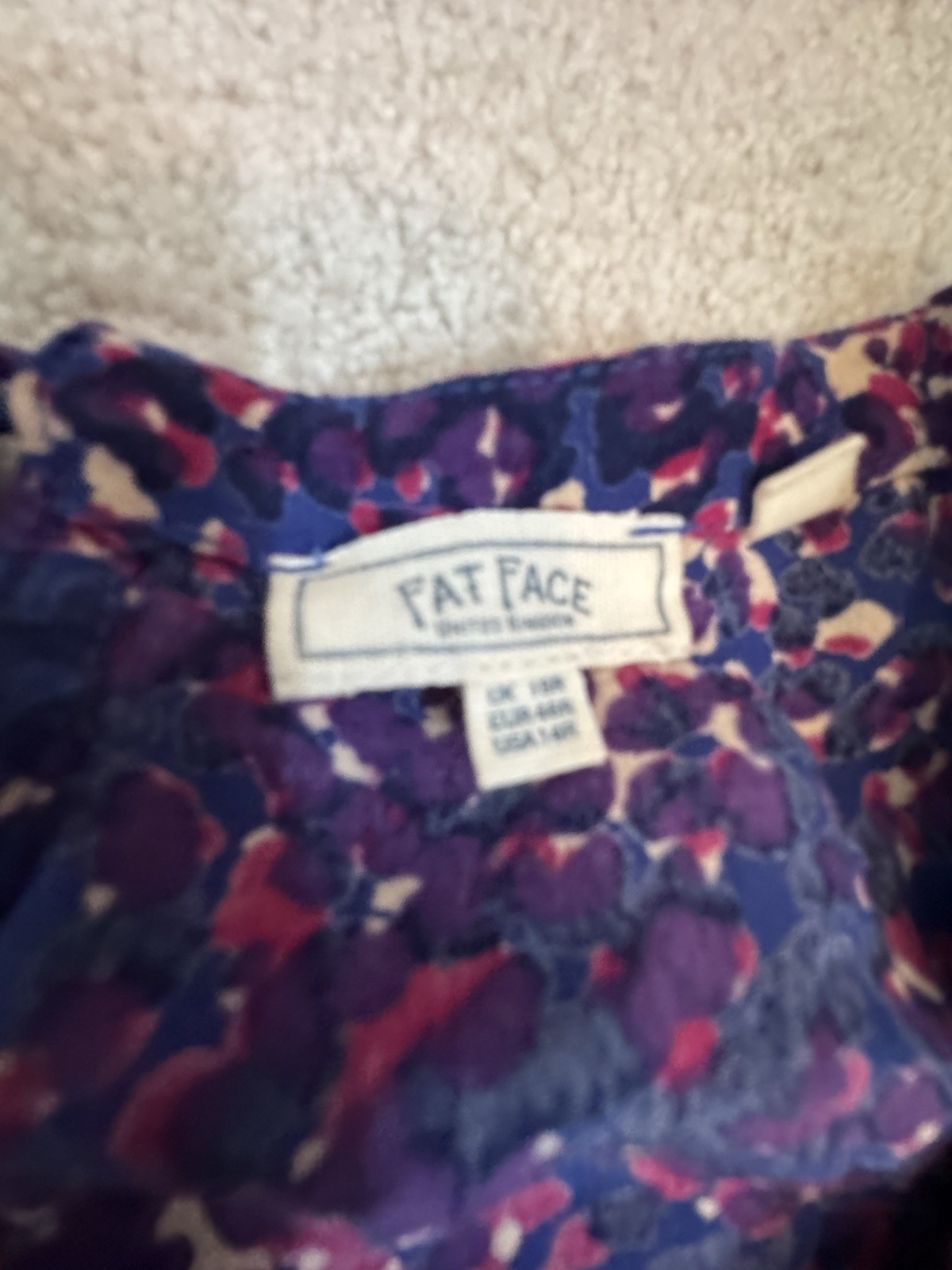 FAT FACE PURPLE MULTI PATTERNED  VISCOSE LONG SLE… - image 5