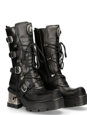 New Rock Boot M-373-S33 Metal Heel Women EU 39/US 8 No Box