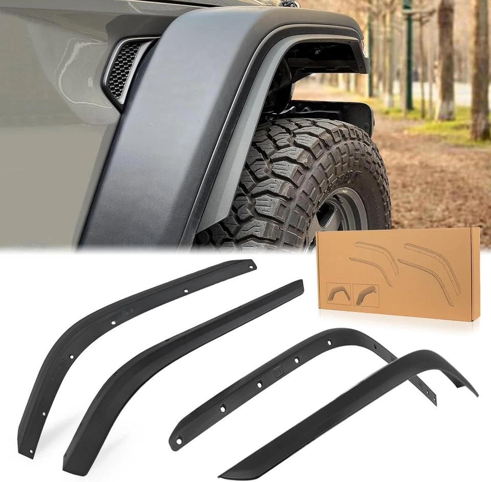 2020-2024 Jeep Wrangler & Gladiator Fender Flares – Easy Installation, 4 PCS Foto 3 de 4