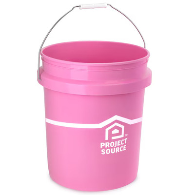 Project Source 5 Gallon Pink Plastic Bucket Heavy Duty Utility (Lid Not Included