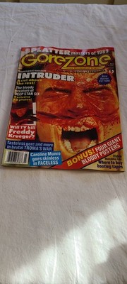 Vintage 1989 GOREZONE Issue #6 Magazine With Posters Attached Intruder Munro