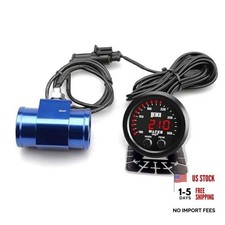 Universal 52mm Water Temperature Gauge with Alarm and Joint Pipe: 38MM Blue Red