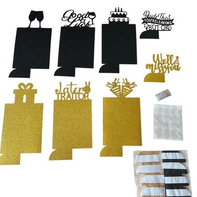 Farewell Party Co-worker Decorations Glitter Cutout Honeycomb Centerpieces 8 Pcs