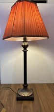 Där Lighting BON4347/X Traditional Candlestick Table Lamp & Pleated Shade - 69cm