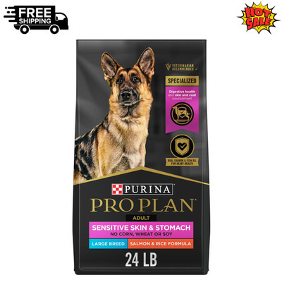 Purina Pro Plan Large Breed Dog Food 24lb Salmon Rice Sensitive Stomach