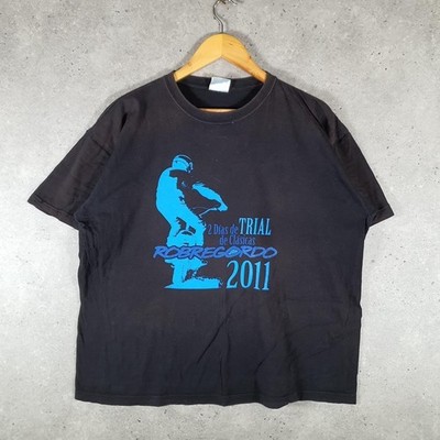 Vintage JHK 2011 Motorcross Graphic Print T-Shirt XL Schwarz Damen