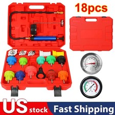 18pcs Universal Radiator Pressure Tester Kit Coolant Vacuum Type Cooling System