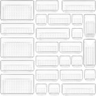 25 PCS Clear Plastic Drawer Organizers Set, 4-Size Versatile Bathroom and Vanity