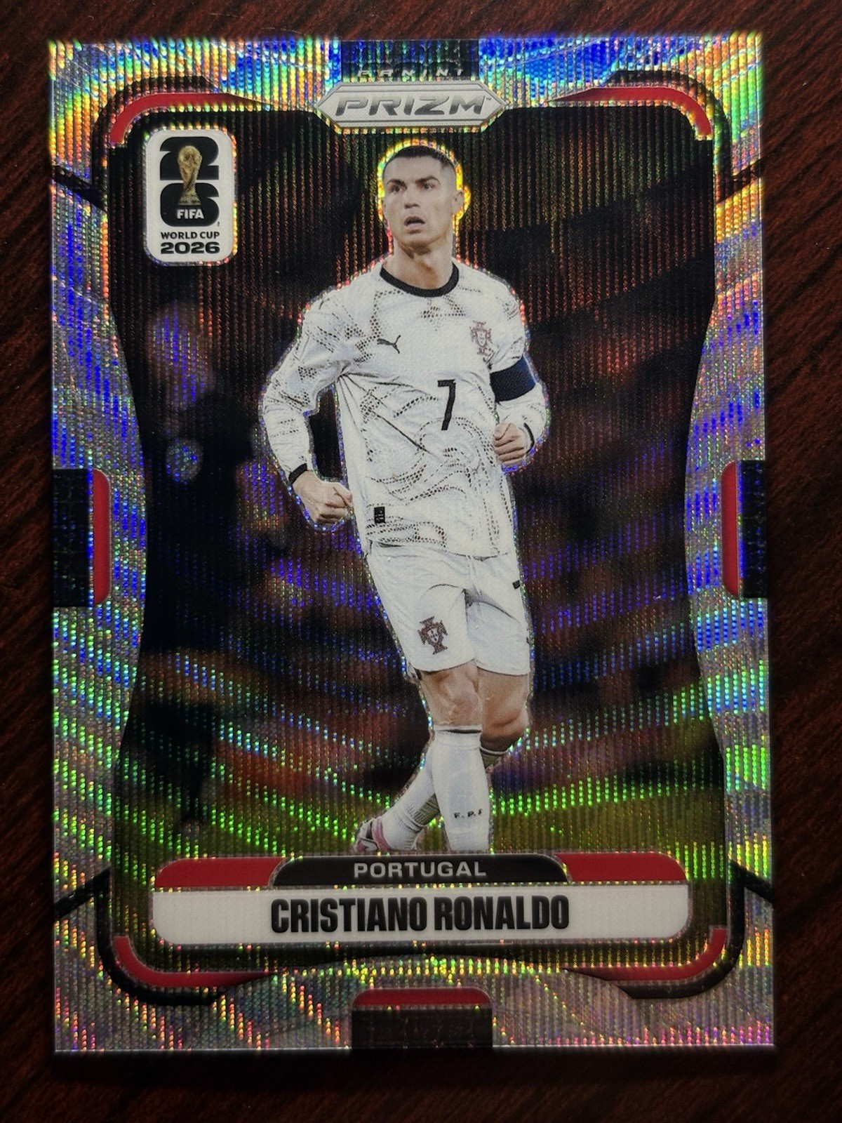 2026 Panini Prizm FIFA World Cup Cristiano Ronaldo Silver Wave SP Portugal #367
