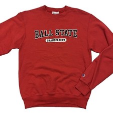 Champion Ball State University Grandparent Crewneck Sweatshirt Small Red