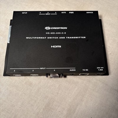 Crestron HD-MD-400-C-E HDMI Multiformat Switch and Transmitter No AC PWR Adapter