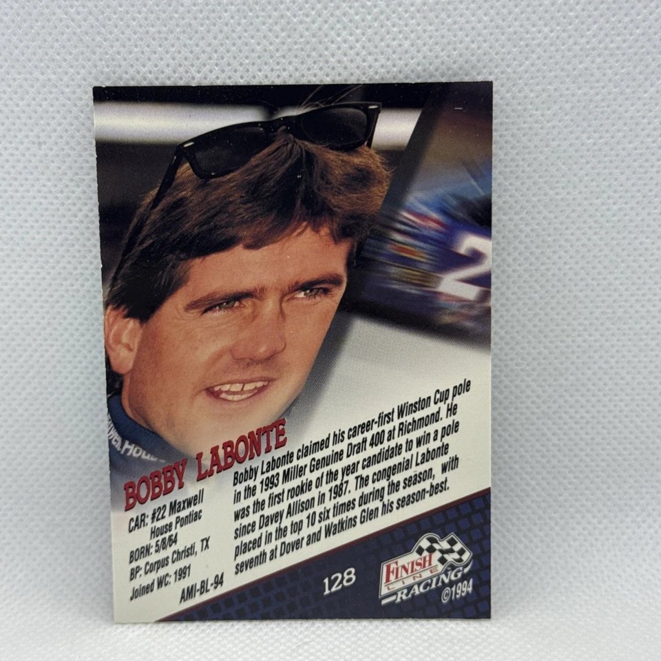 1994 Finish Line Racing - Bobby Labonte #128 Nascar Non Auto - Image 2 of 2