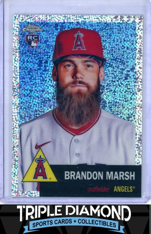 202 Topps Chrome Platinum Brandon Marsh Rookie Speckle Refractor #094/150 E175