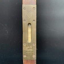 Antique Vintage Stanley New Britain USA No. 13 Wood & Brass 3 Bubble Level 30”
