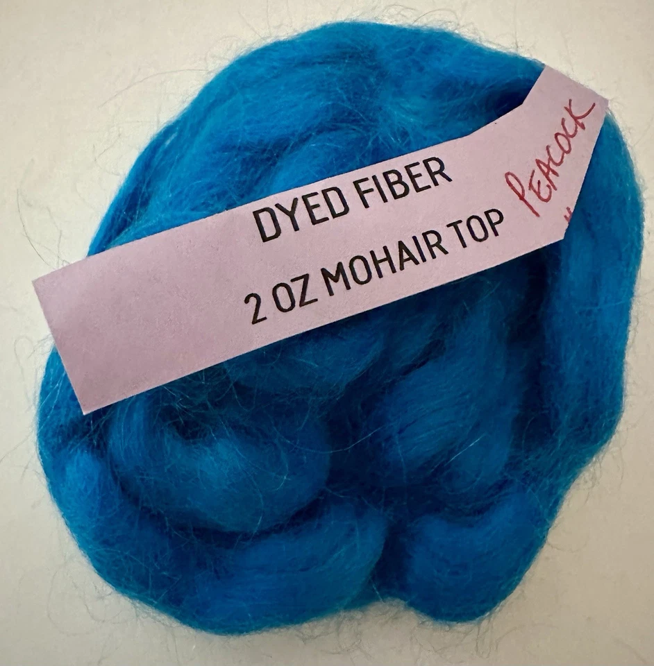 8.1oz Multicolor Mohair Top Natural Spinning Fiber Roving (A12) - Image 3 of 4