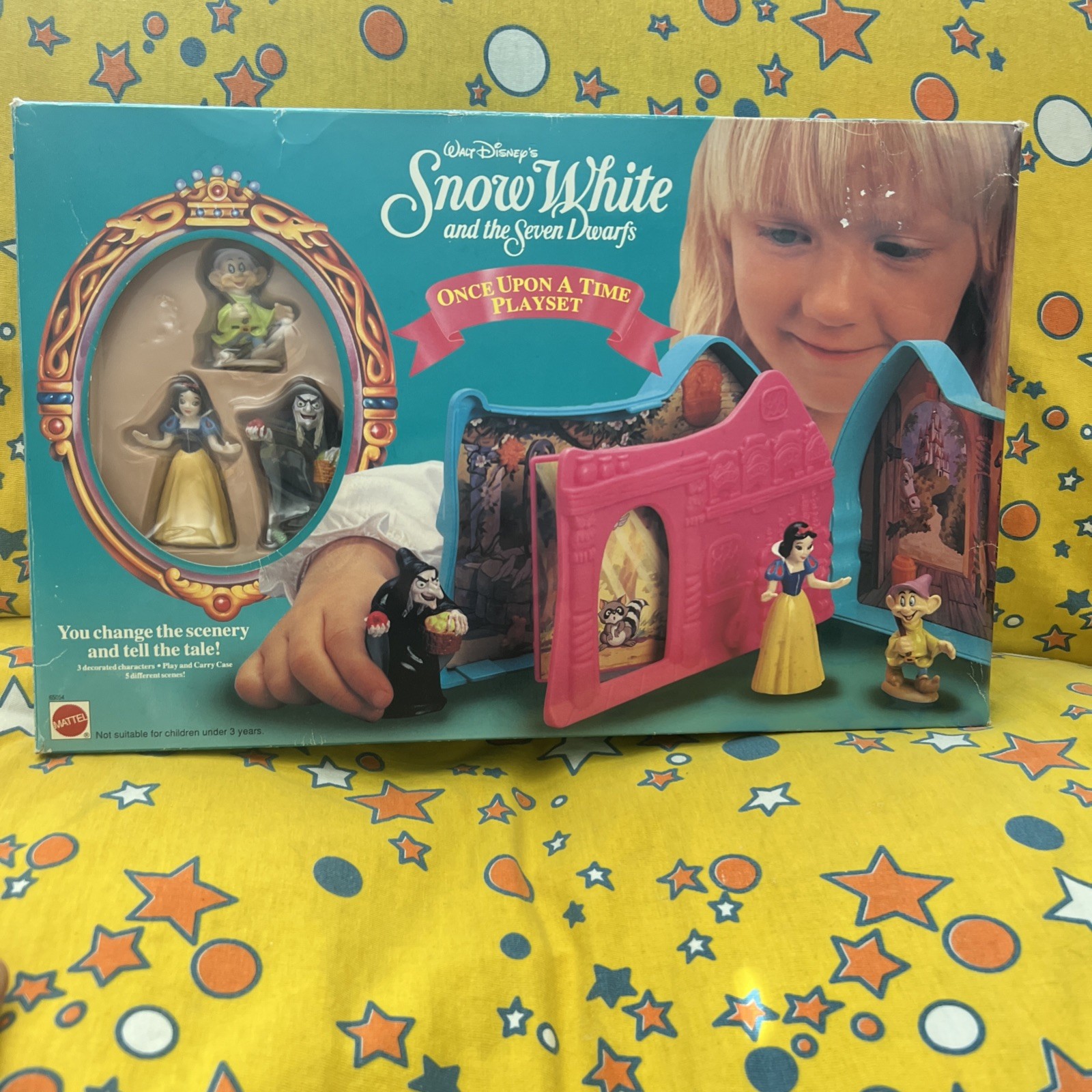 Vintage 1993 Mattel Disney Snow White Once Upon a Time Play Set In Box