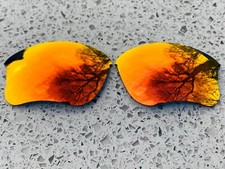ETCHED POLARIZED FIRE RED MIRRORED REPLACEMENT LENSES FOR OAKLEY FLAK JACKET XLJ