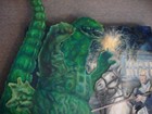 George Washington Vs. Godzilla. Oil On Masonite Assemblage — photo 8