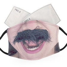 Fake Nose and Mosuatche Female Face - Adult Face Masks - 2 Filters Included