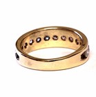 14k yellow gold 1.04ct SI3 H round diamond wedding band ring 4.6g estate — photo 4