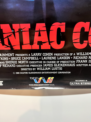 Poster: Maniac Cop (1988): original movie promo 24x36 TWE horror