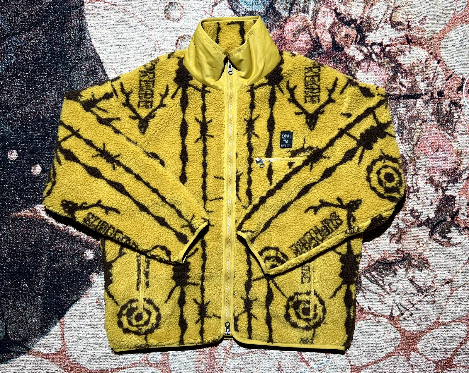 Veste polaire moutarde Supreme SOUTH2 WEST8 taille M