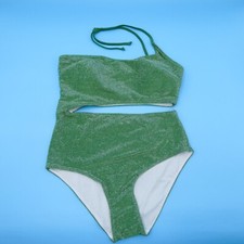 Victorias Secret Medium Green Single Shoulder Cutout Padded One Piece Swimsuit