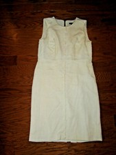 4 P Petite ❤️Ann Taylor ❤️DRESS❤️SLEEVELESS OFFICE LINED 38" Lenght VINTAGE LOOK