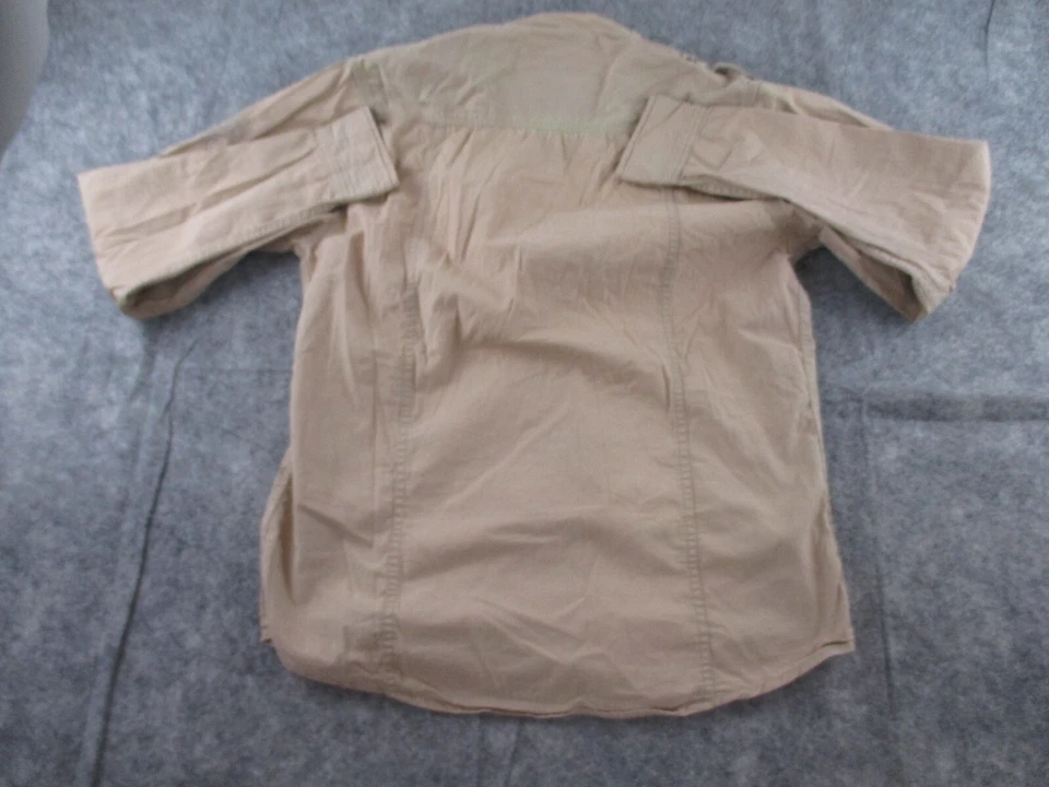 Pepe Jeans Co Shirt Large Cotton Long Sleeve Collared Button Up Beige Khaki - image 3 of 4