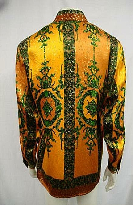Chemise Homme CREME DE SILK Métallique Imprimé Animal - Taille M - Neuf Avec étiquettes