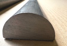 Edelstahl Halbrundprofil V4A 1.4404 kaltgewalzt 50 x 25 mm hochwertiges Profil