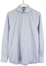 SUITSUPPLY Try On Extra Slim Fit Formal Shirt Men's 41 / 16 Pinstripe Blue