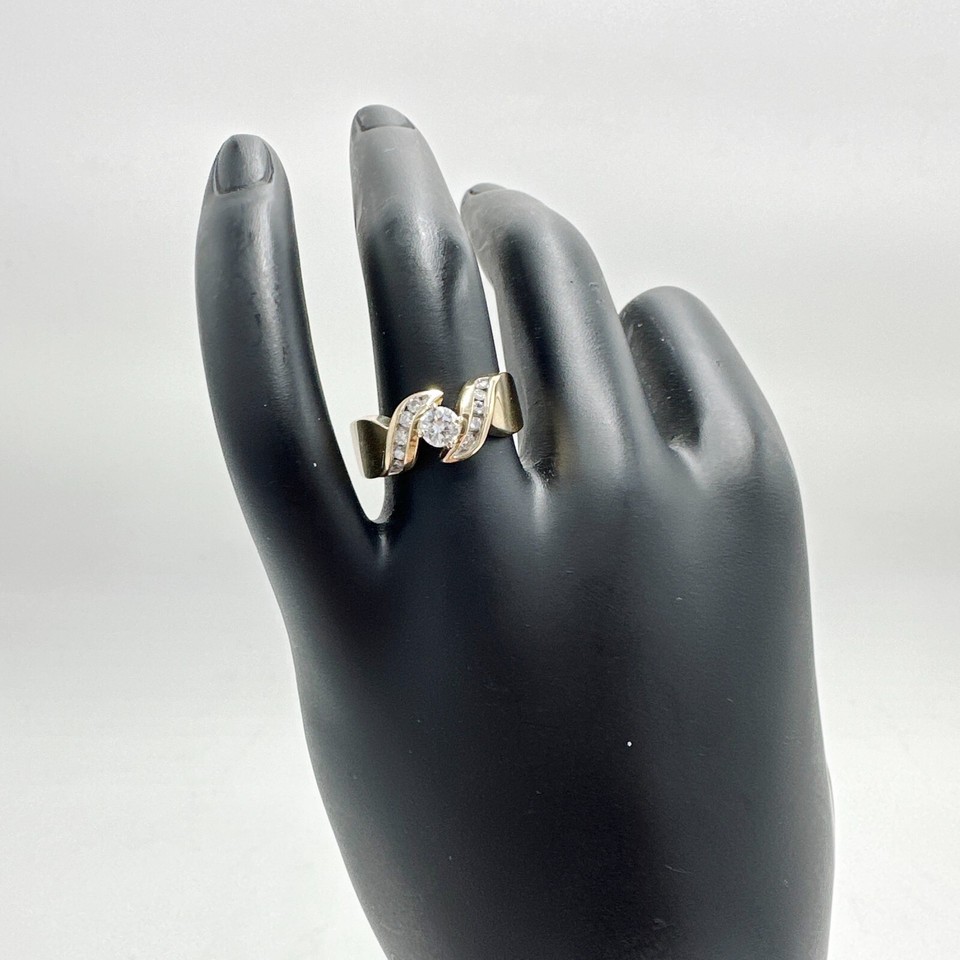 14k Yellow Gold Natural Diamond Engagement Ring 0.46TCW eBay