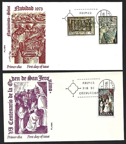 (AOP) Spain 1973 FDC collection (28)