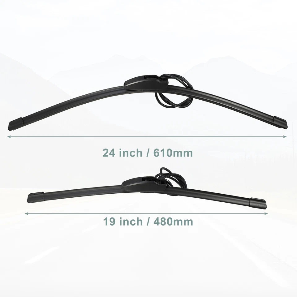 Juego de 2 escobillas limpiaparabrisas delanteras 24"+19" para Jaguar S-Type 01-08 Foto 3 de 4