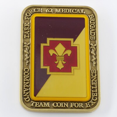 [106] 62nd Medical Brigade Challenge Coin   Task Force Command Team   Iraq Map