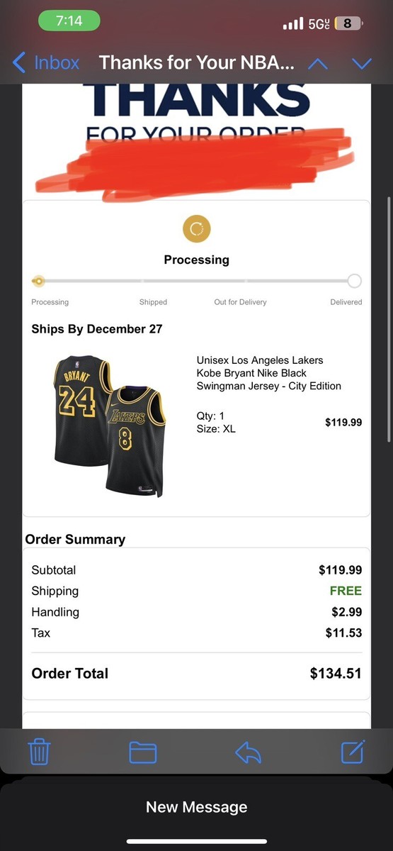Nike Kobe Mamba Mentality Los Angeles Lakers City Edition Nike Kobe Mamba Mentality Los Angeles Lakers City Edition