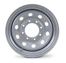 LIBRA 16 x 6 Trailer Wheel 8 Lug on 6.5" Bolt Pattern Silver Mod -17015