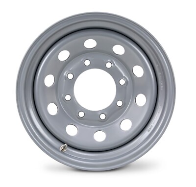 LIBRA 16 x 6 Trailer Wheel 8 Lug on 6.5'' Bolt Pattern Silver Mod -17015