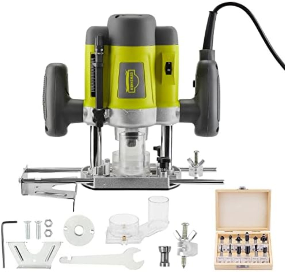 Fresatrice Legno DEWINNER: Rifilatore Sicuro con Kit 12 Frese
