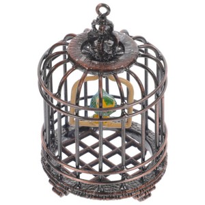 1PC Decorative Bird Cage Miniature Tiny Model Simulated Ornament Birdcage Toy