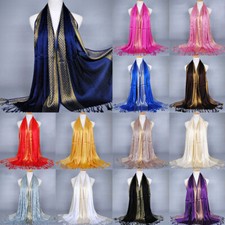 Islamic Hijab Women Tassel Long Scarf Muslim Turban Wrap Head Shawl Stole Cover