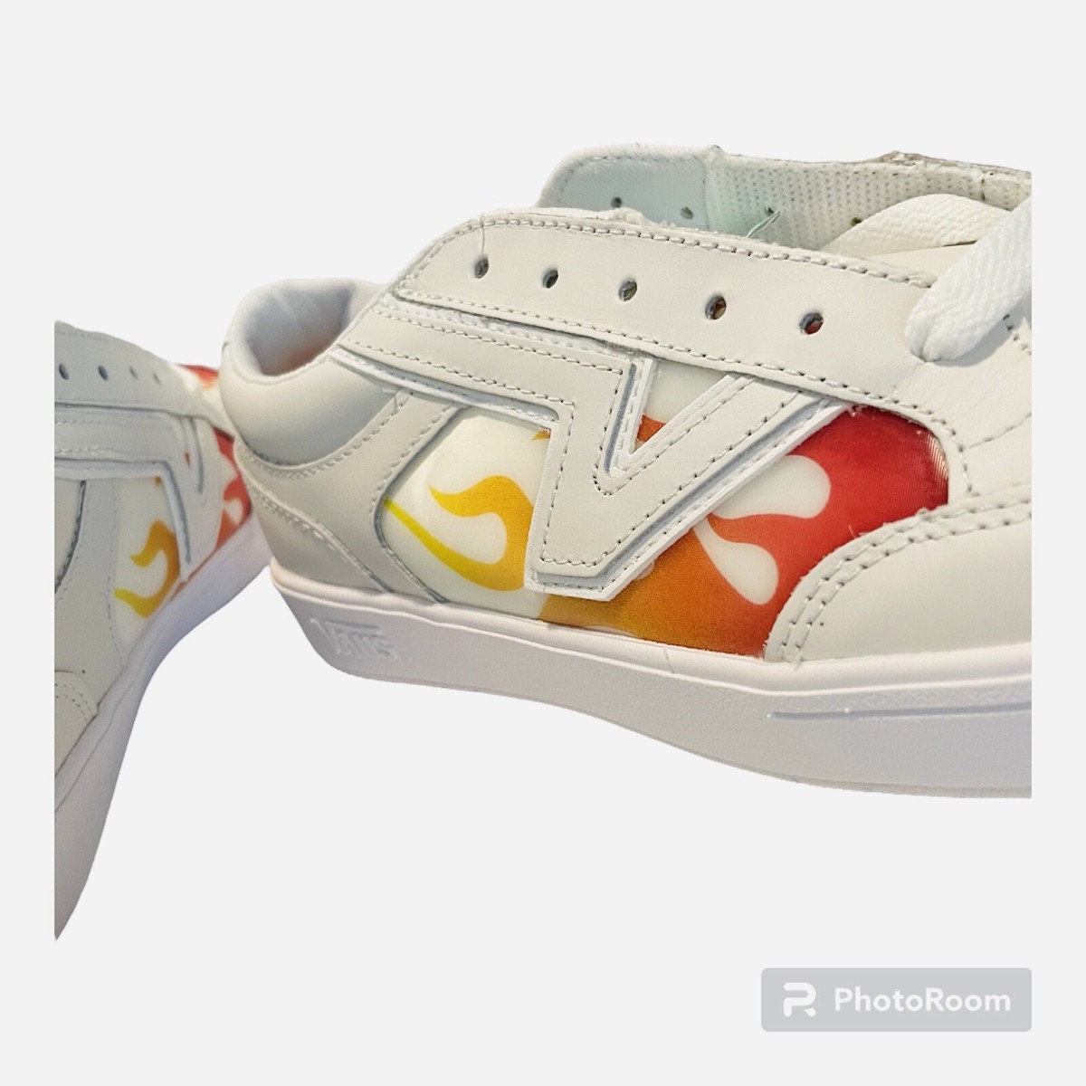 VANS Lowland Cc True White‎ Flame Sneakers Skate Shoes Mens Size 9.5- Women\'s 11 VANS Lowland Cc True White Flame Sneakers Skate Shoes Mens  main image 3